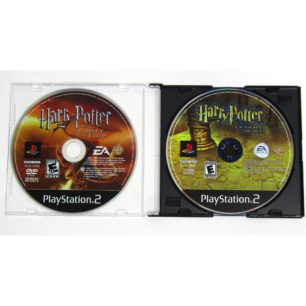 Harry Potter Video Game Lot Of 2 Goblet Of Fire Chamber Of Secrets PS2 Disk Only